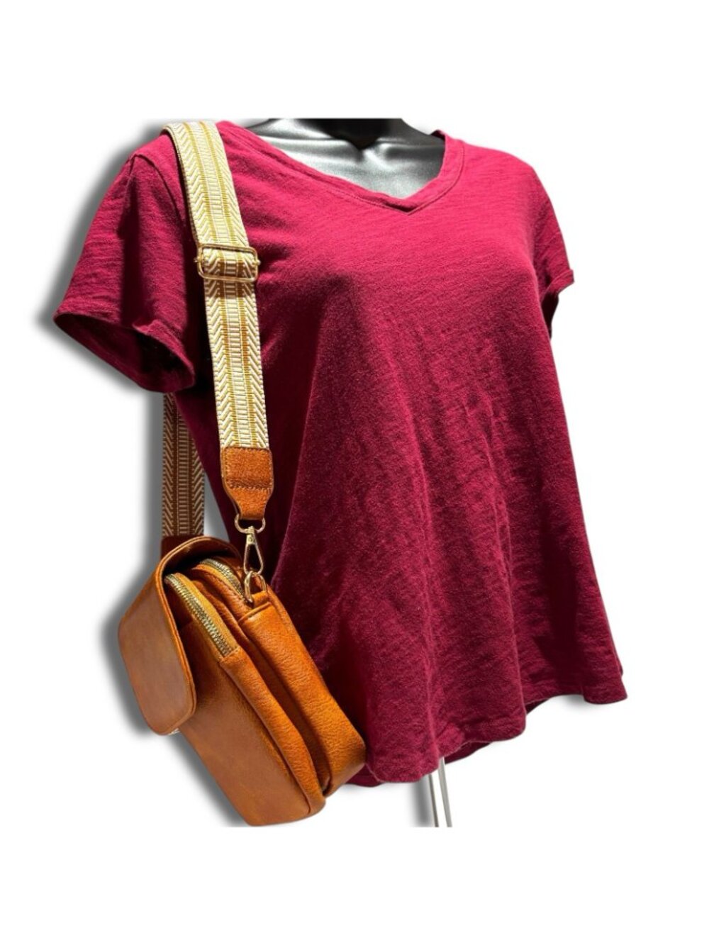 Small Crossbody Purse, Soft Faux Leather, Cell Phone Holder, Adjustable Strap. - Picture 8 of 10